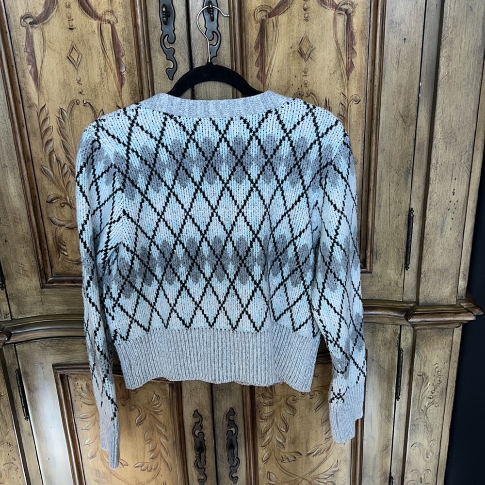 Pink Rose Argyle Cardigan - Picture 2 of 7